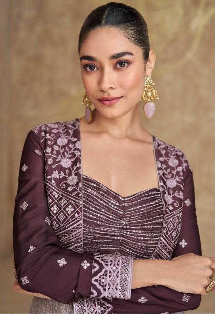 Silk Jacket Style Lehenga for Festive Occasions - MYLUXURY LANE ENTERPRISE